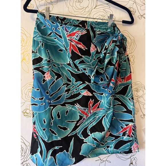 Hilo Hattie Skirt  Hawaiian Women’s Size Large  Wrap Tie Beach Luau Vintage  055 - Picture 2 of 6